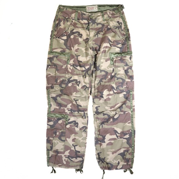 Abercrombie & Fitch Pants - Abercrombie & Fitch Vintage Cargo Pants Womens 29 Camo Green Utility Y2K Multi